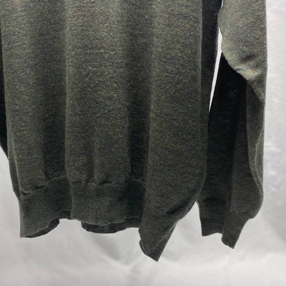Bridges Men's 100% Fine Merino Wool Long Sleeve Henley Green Size XL - Picture 3 of 8